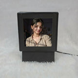 Personalized Rotating Photo Lamp with 5 Square Photos | Custom 4x4 Photo Night Lamp | 360° Spinning Memory Lamp | Best Personalized Gift - Printox