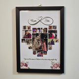 Heart shape photo collage frame personalized - Printox