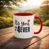 Personalized Heart Photo Ceramic Mug – Custom Printed Inner Color Coffee Cup Gift Mug - Printox