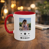 Personalized Photo Printed Ceramic Inner Color Coffee Mug – Custom Music Player Design Gift Mug - Printox