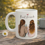 Best Friends Printed Ceramic Mug | Premium Glossy Photo Mug for Coffee, Tea & Gifting - Printox