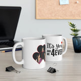 Personalized Heart Photo Mug – Custom Love Collage Ceramic Coffee Cup - Printox