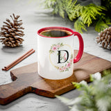 Personalized Inner Color Ceramic Mug with Letter D Print | Premium Photo Printed Gift Mug for Coffee & Tea - Printox