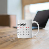 Personalized Photo Calendar Mug with Spotify Music Code – Custom Memory Coffee Mug - Printox