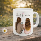 Best Friends Printed Ceramic Mug | Premium Glossy Photo Mug for Coffee, Tea & Gifting - Printox