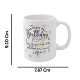 Happy Birthday Printed Ceramic Mug | Premium Glossy Gift Mug for Coffee & Tea - Printox