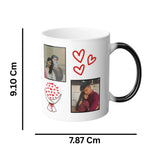 Personalized Date Reveal Magic Mug | Heat Sensitive Color Changing Photo Ceramic Mug for Coffee & Tea - Printox