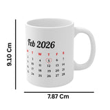 Personalized Photo Calendar Mug with Spotify Music Code – Custom Memory Coffee Mug - Printox
