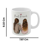 Best Friends Printed Ceramic Mug | Premium Glossy Photo Mug for Coffee, Tea & Gifting - Printox