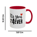 Personalized Heart Photo Ceramic Mug – Custom Printed Inner Color Coffee Cup Gift Mug - Printox