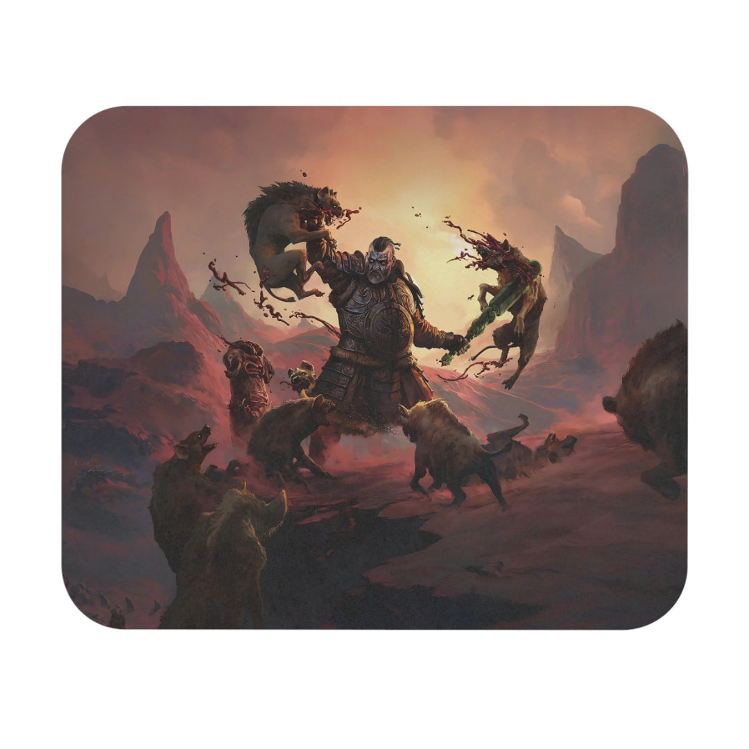 Beast Breaker Mousepad – Epic Warrior vs Monsters Battle Pad