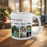 Personalized Google-Style Photo Collage Ceramic Mug – Premium Printed Photo Coffee Mug for Gifting