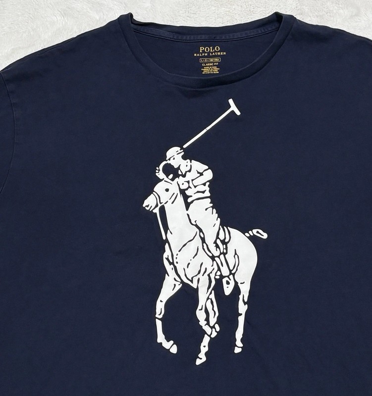 Polo Ralph Lauren Men’s Big Pony Short Sleeve Classic Tee T Shirt Sz Large Blue