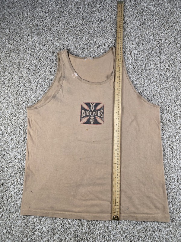Vintage West Coast Choppers Tank Top Size Large Motorcycle Lady Harley Davidson gallery