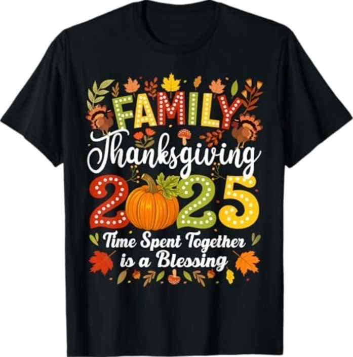 Matching Family Thanksgiving 2025 Fall Thanksgiving Crew T-Shirt