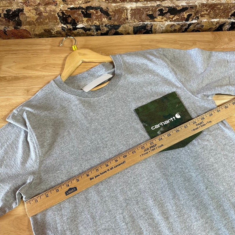 Carhartt Workwear Short Sleeve T-Shirt Gray Camo Poc Mens Medium Relaxed Fitet gallery