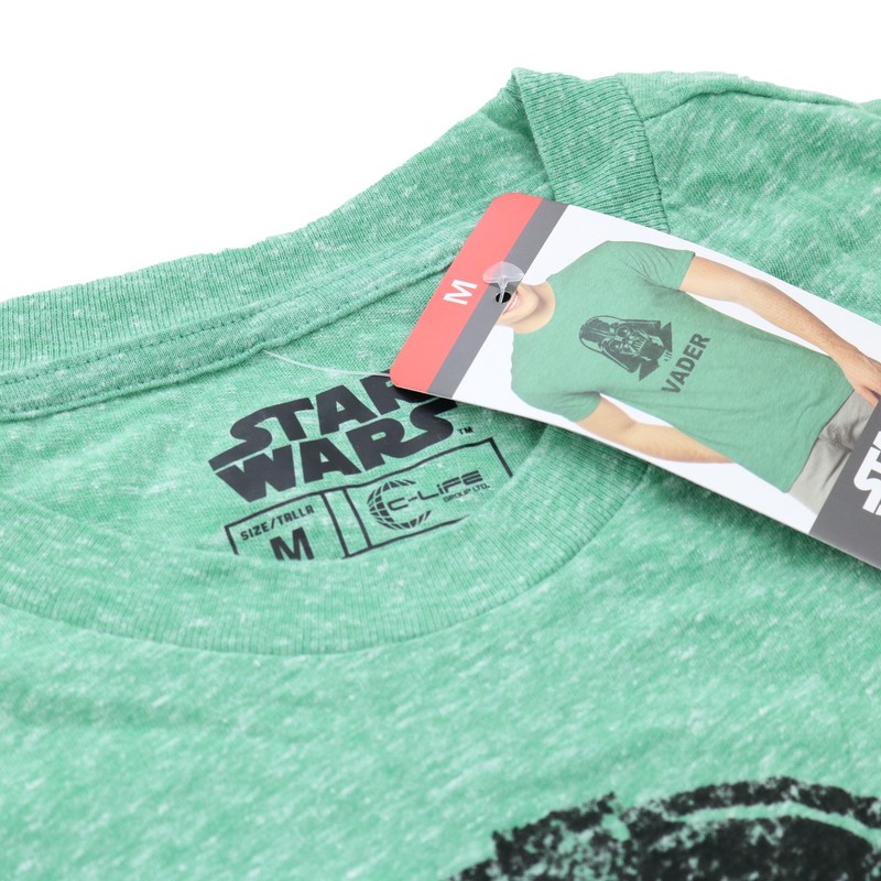 C-Life Men's Star Wars Darth Vader Graphic Short Sleeve Tee Shirt, Medium, Green gallery