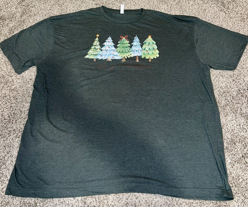 Christmas Tree T Shirt 3X Merry Christmas Ornaments Lights Soft