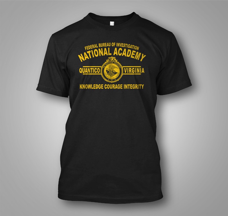 FBI National Academy Quantico Virginia – Custom Men’s Black T-Shirt Tee