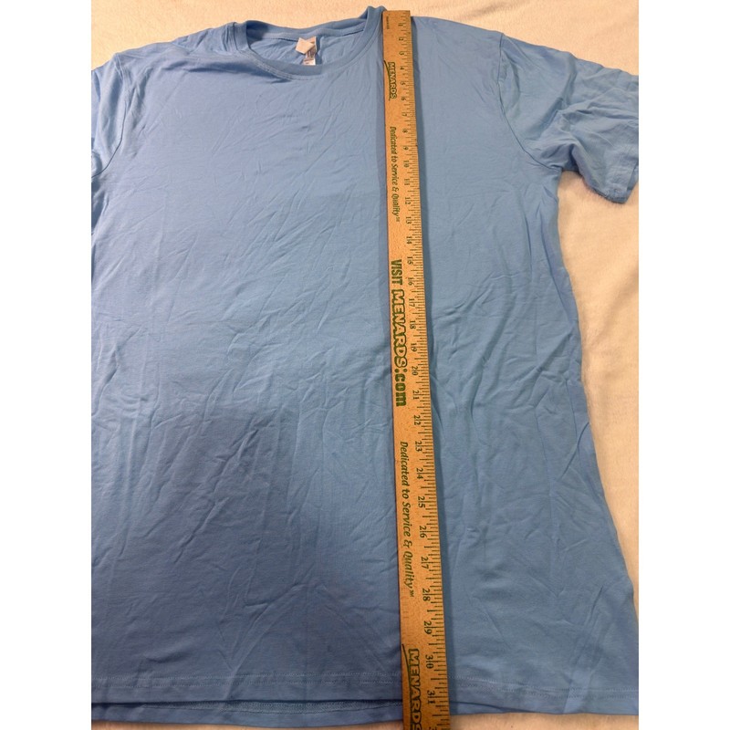 Royal Avalon Mens Bamboo Cotton Blend Crewneck T-Shirt Light Blue Large gallery