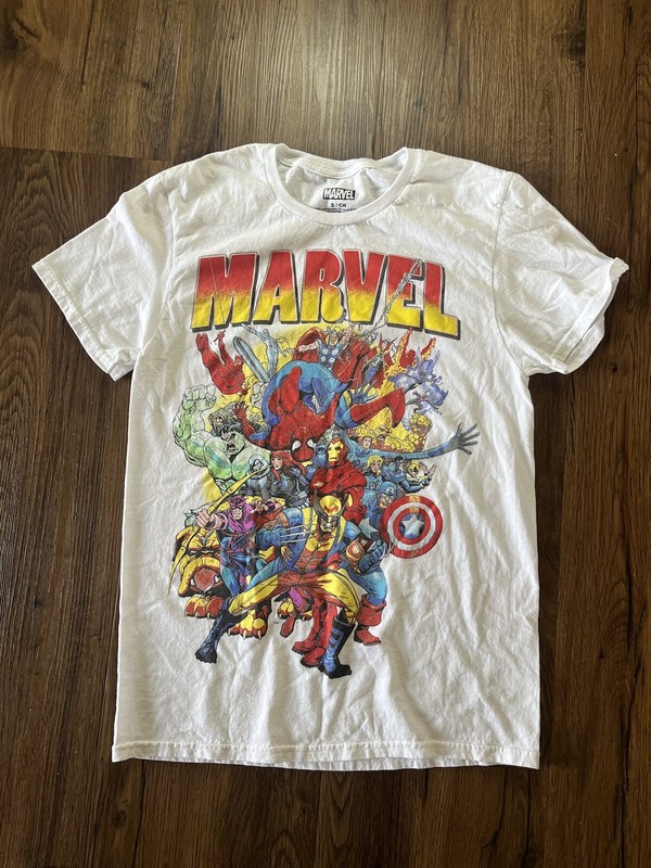 Marvel Universe X Men Avengers Shirt Size Small Comics Iron Man Spider Hulk