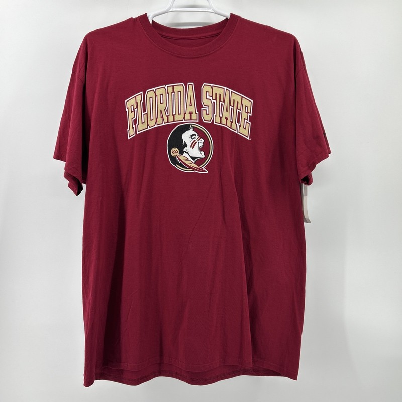 Florida State T-Shirt Men’s Unisex 2XL Garnet Red Seminoles License Russell Logo