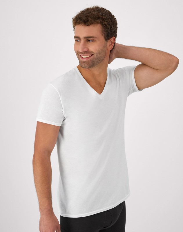 Hanes Men's FreshIQ Undershirt 6-Pack V-Neck Men's Shirts TAGLESS Comfort Soft gallery