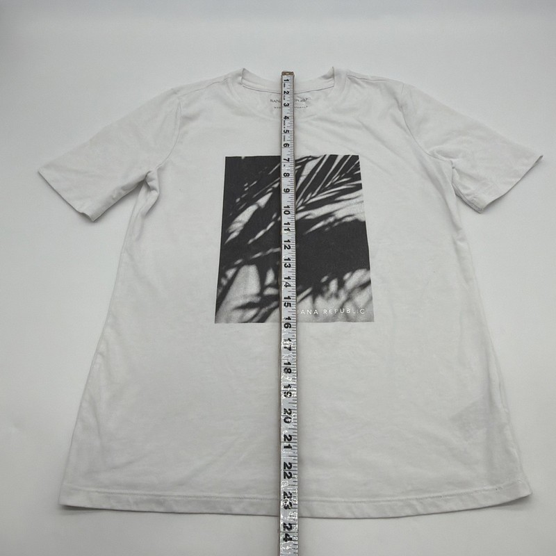 Banana Republic Slim T-shirt Men XS White Graphic Print Logo .#46850 gallery