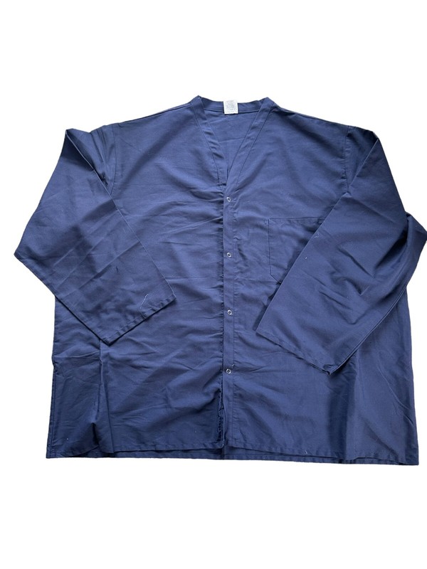 4XL Scrub Set Plus Size Navy Blue Medical Uniform V-Neck Straight Leg Mens 4X