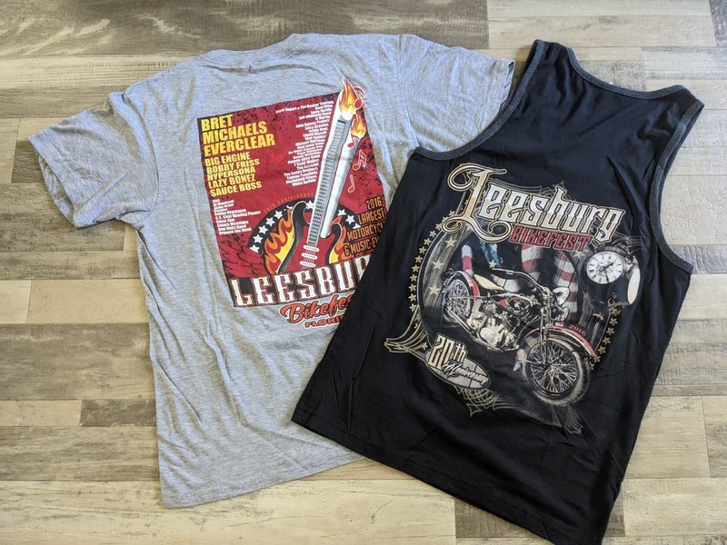 Bikefest Bret Michaels/Everclear Headline Leesburg 2016 Florida Sz L Tank & Tee
