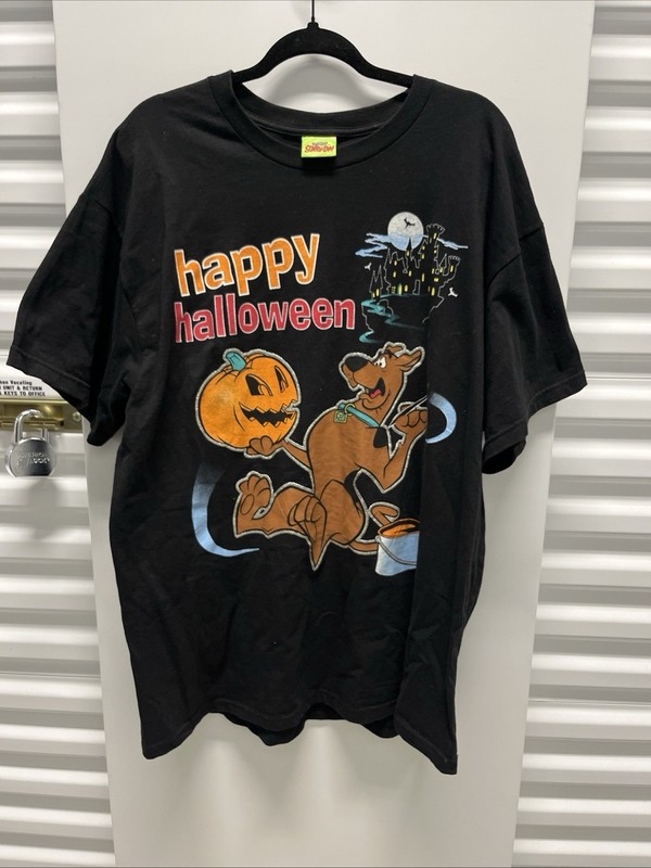 Scooby Doo Cartoon Network Halloween “Fright Night Vintage T Shirt Black Mens XL