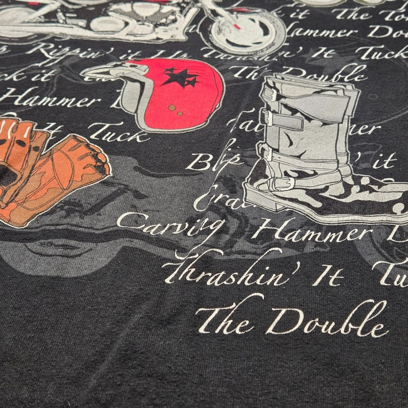 Lifestyle Classics Men’s Shirt XL Black SS Biker Hiker Outdoors Graphic Tee gallery
