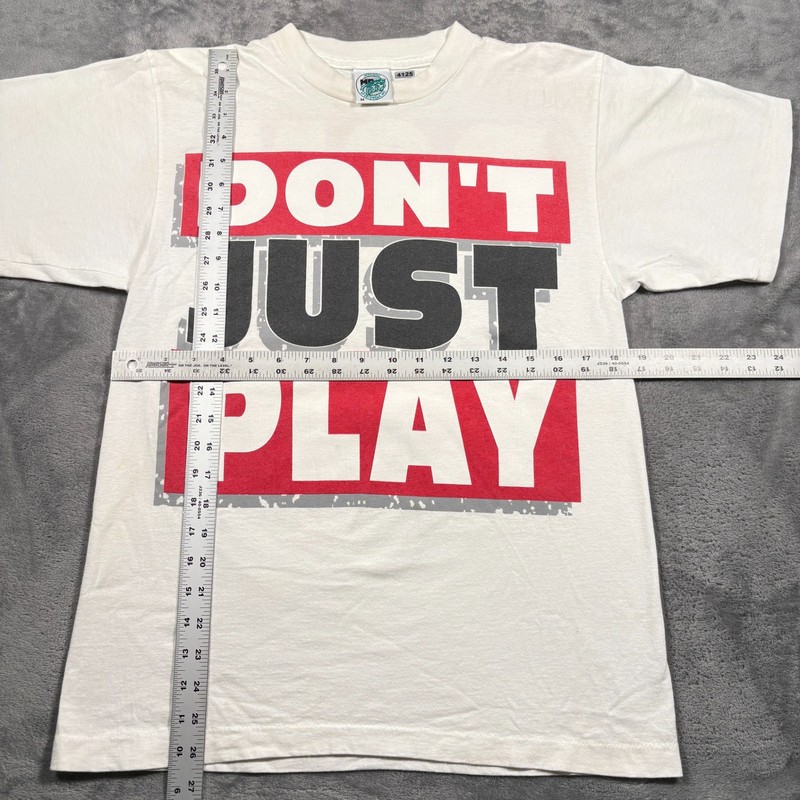 Vintage 1995 Life's A Sport Basketball T-Shirt Mens Medium White Dominate 90s gallery