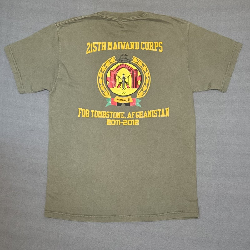 FOB TOMBSTONE AFGHANISTAN 215th MAIWAND CORPS ADVISOR TEAM T-SHIRT MENS MEDIUM