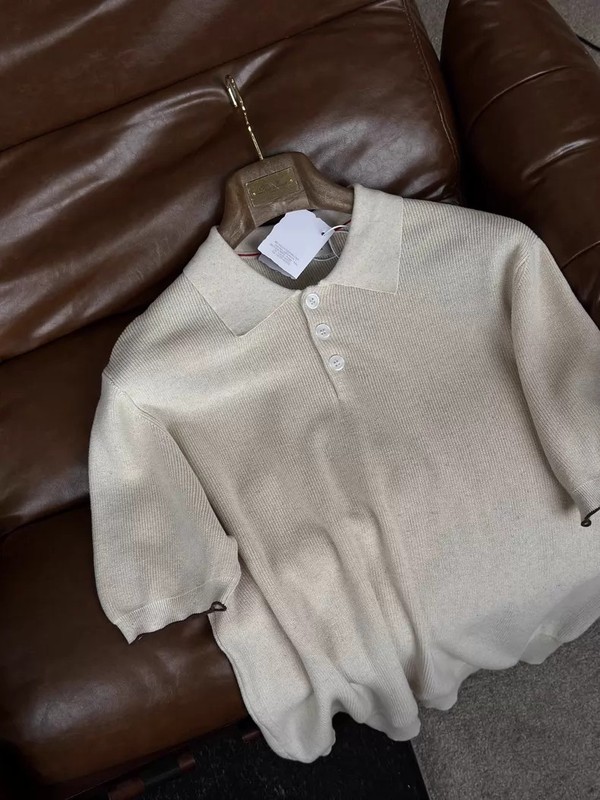Brunello Cucinelli Collared Polo Short Sleeve Shirt