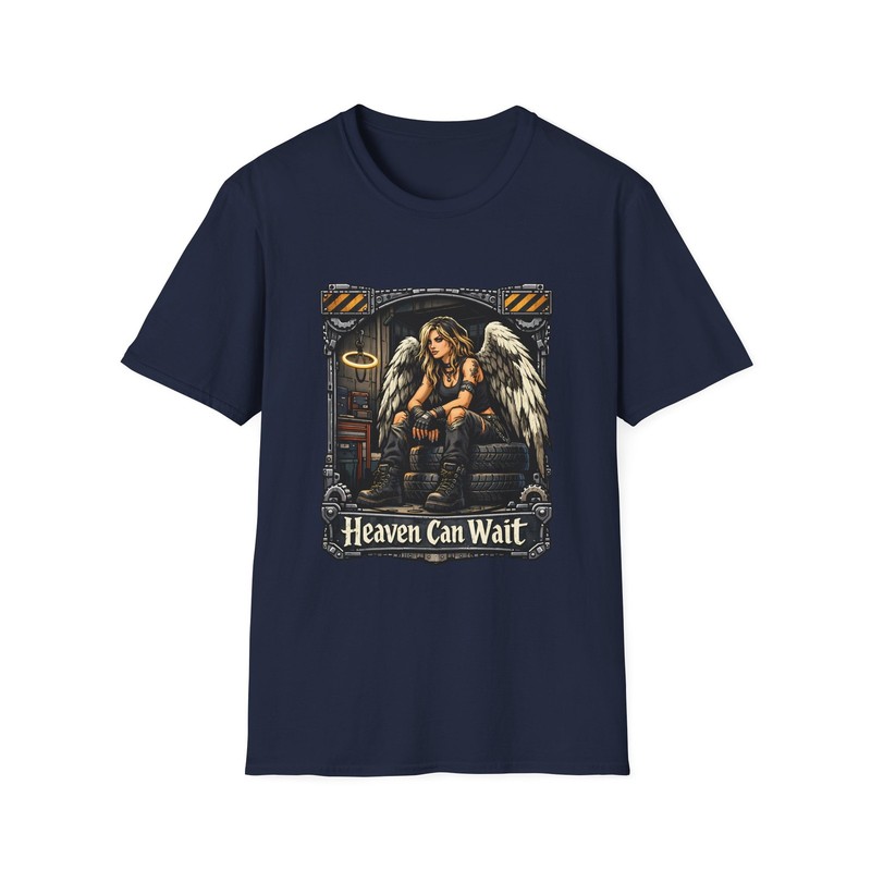 Angel Punk Mechanic Gothic Fantasy Garage Winged Rebel Unisex Softstyle T-Shirt