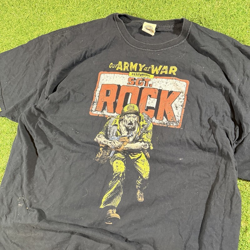 DC Comics 2015 Y2K Sgt. Rock - “Our Army At War” - Black Shirt - 2XL gallery