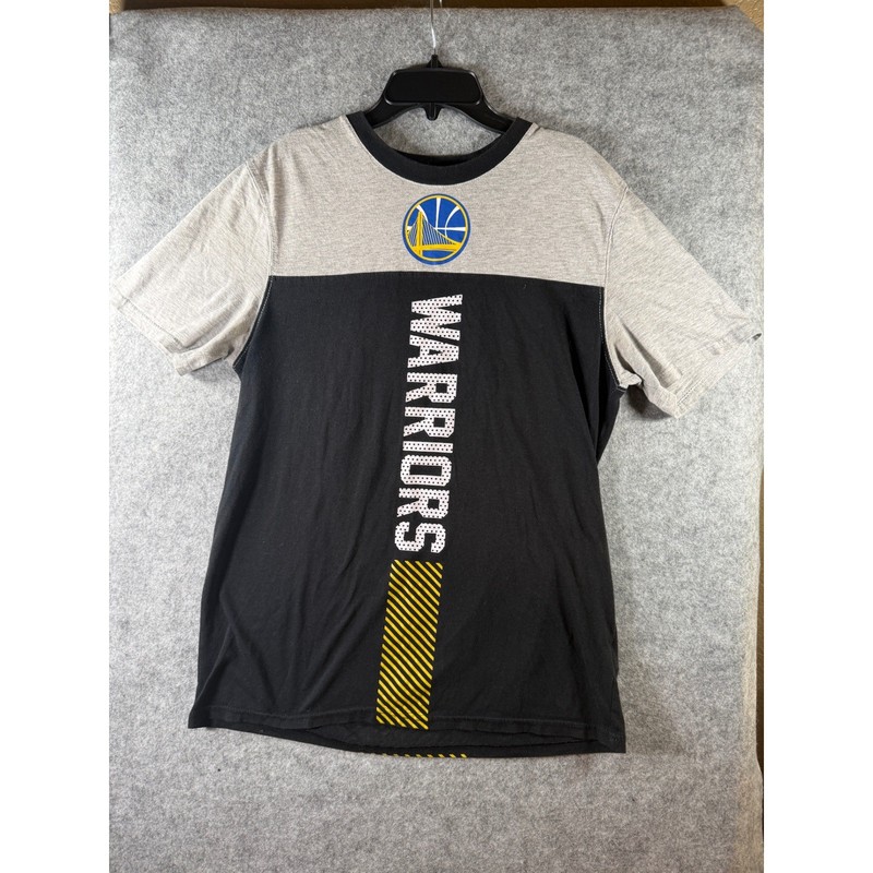NBA Golden State Warriors Colorblock Graphic T-Shirt Gray Black Mens Medium