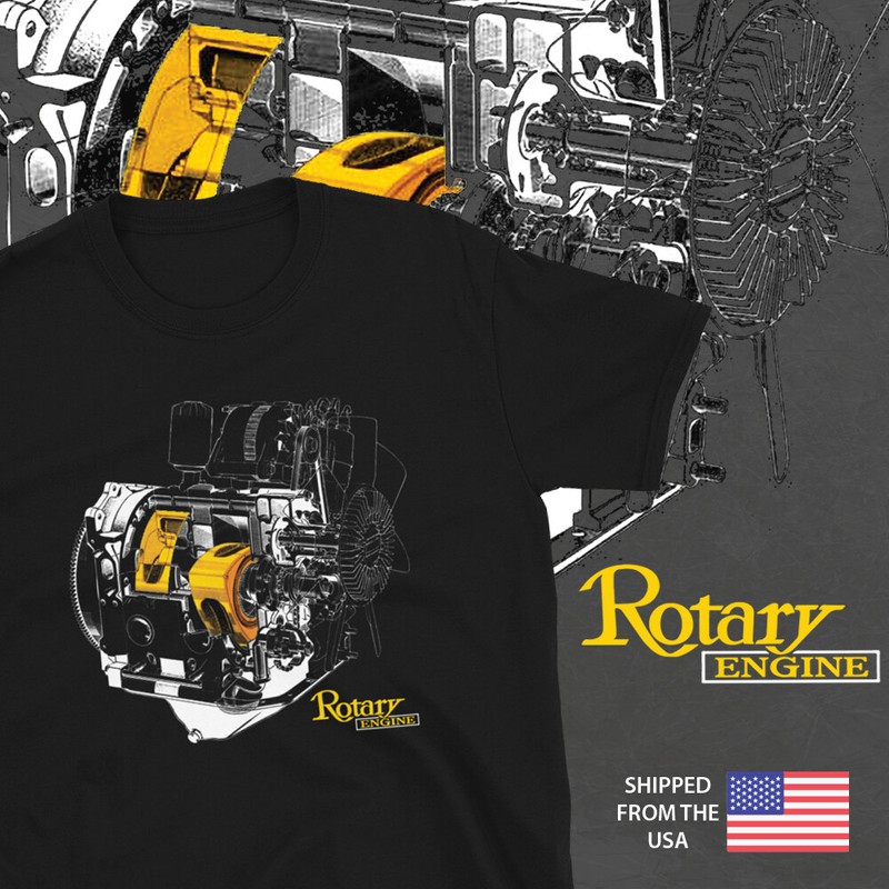 Rx-7 12A Rotary Engine Cutaway Short-Sleeve Unisex T-Shirt