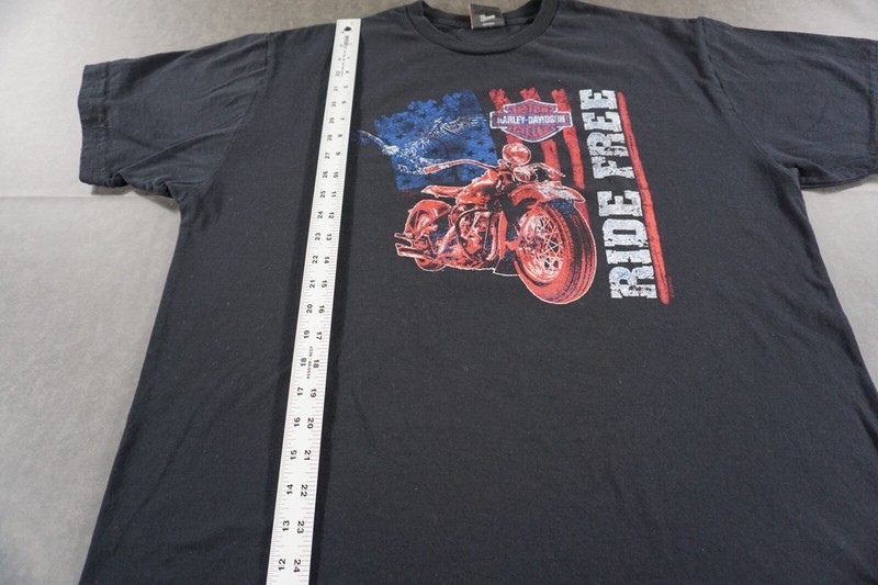 Harley Davidson Shirt Mens XL Black Ride Free West Coast Thunder Logo Biker 2019 gallery