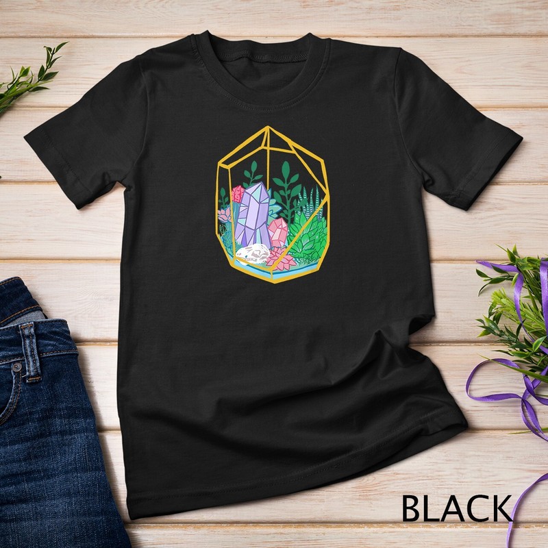 Pastel Goth Terrarium Crystals Succulents Garden Witch T-Shirt Unisex T-shirt