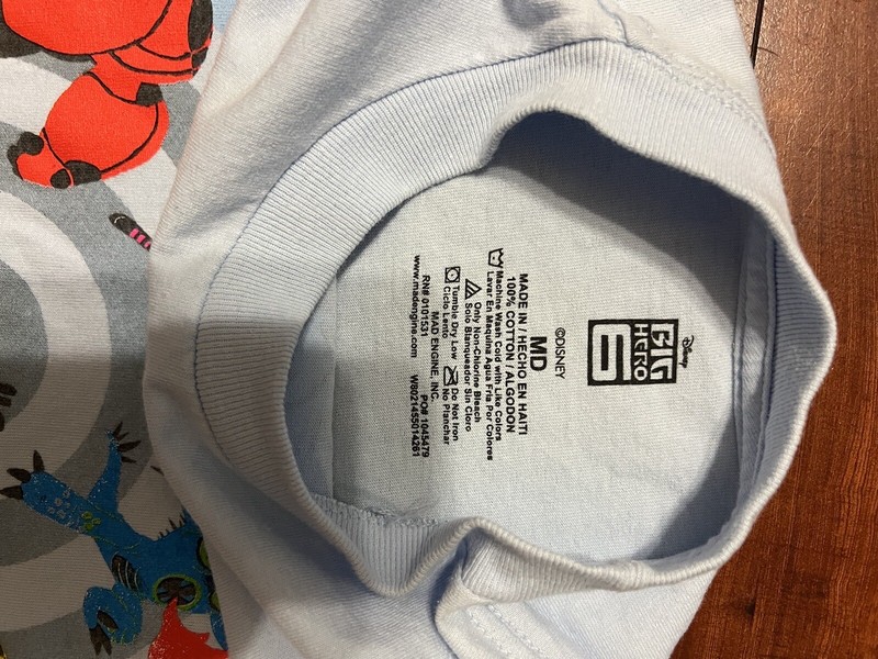 Disney Big Hero 6 T-Shirt, Multi-Character, Gray-Blue, Boys Size M gallery