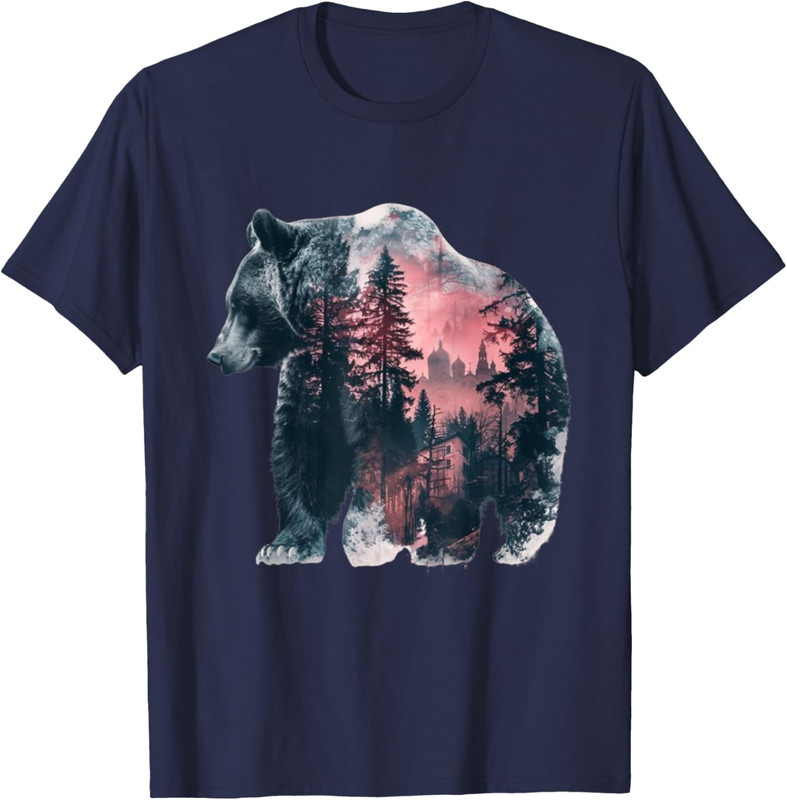 Bear Forest Silhouette Perfect For Wildlife Lovers Sweatshirt T-shirt