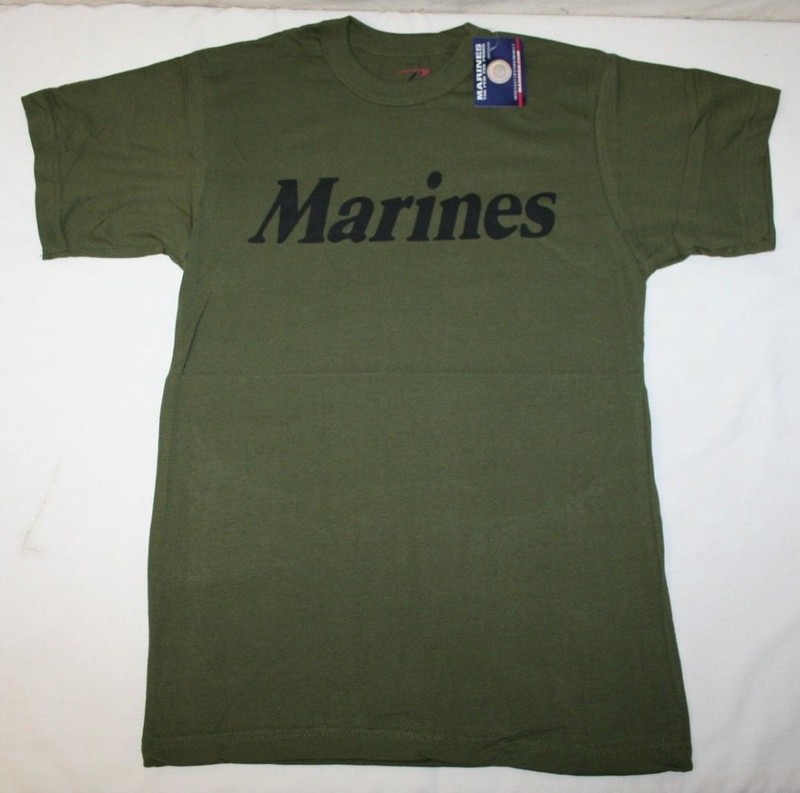 " Marines OD GREEN ROTHCO 60157 GREEN MENS T-Shirts USMC PT T-SHIRT S-3X