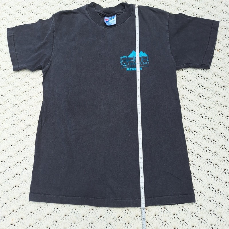 Vtg Access Fund Rock Climbing Nature Preservation Graphic T Shirt Black - Small gallery