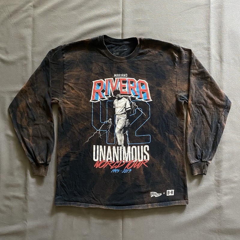 Bleacher Report Mariano Rivera World Tour Long Sleeve Shirt Mens L Black Bleach