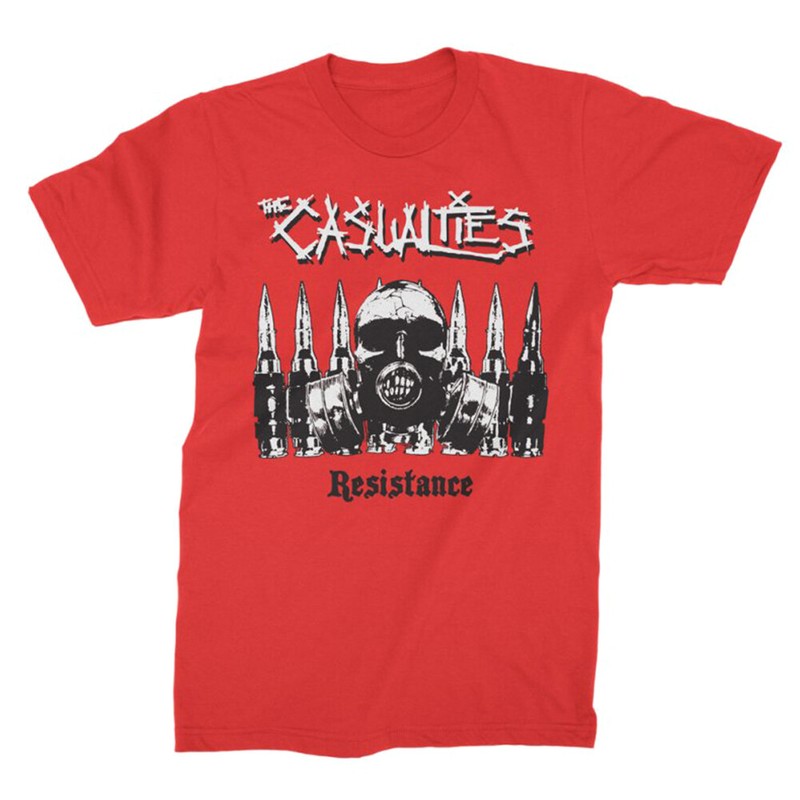 Authentic The Casualties Resistance Slim-Fit T-Shirt Red S NEW