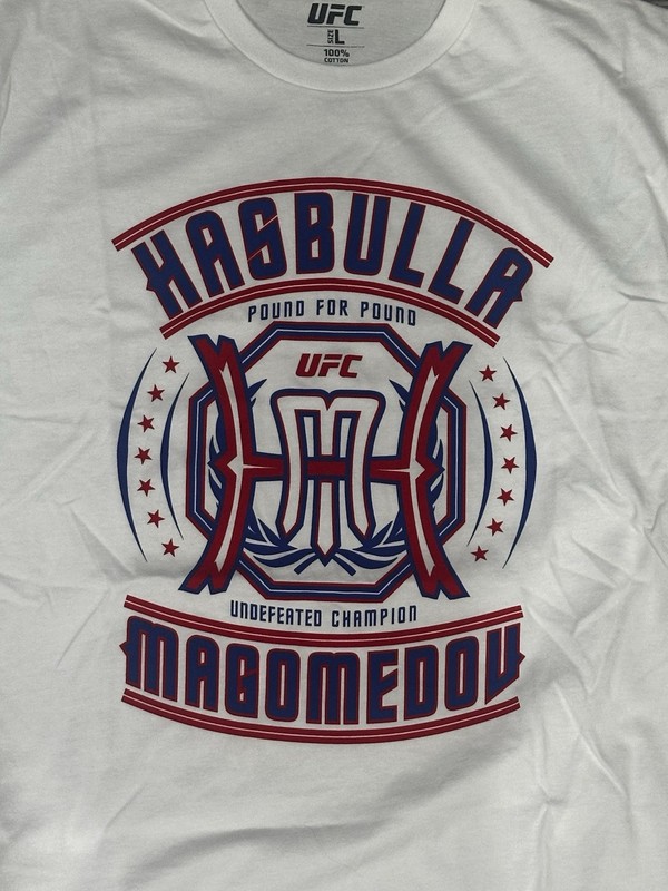 UFC Hasbulla Magomedov Pound For Pound Undefeated Champion T Shirt L NWT gallery