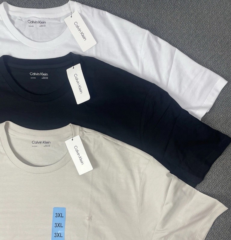 Calvin Klein Men’s Dress Tee in Beige, Black or White Pick Your Size S-3XL NWT gallery