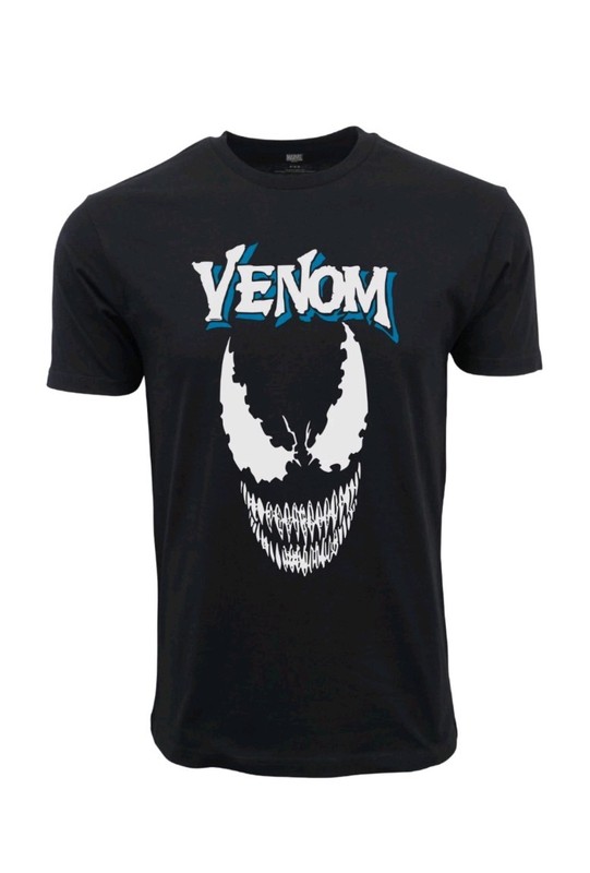 MARVEL VENOM FACE GRAPHIC T SHIRT